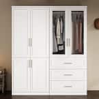 FUFU&GAGA 2-Combination White Wood 63.3 in. W 6-Door Big