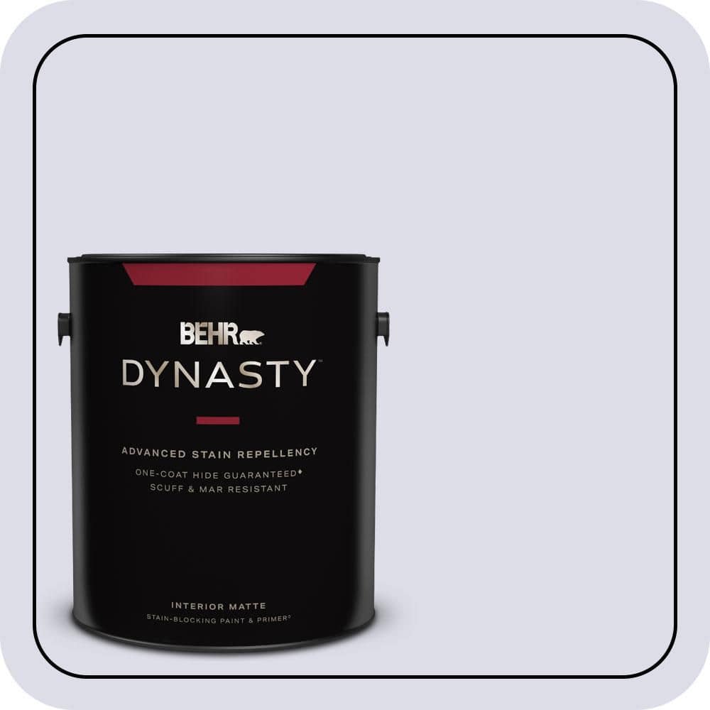 1 gal. #640C-1 Hosta Flower Matte Interior Stain-Blocking Paint & Primer