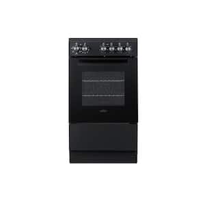 20 in. 1.87 cu. ft. 4-Burner Elements Slide-In Electric Range with Convection in Black