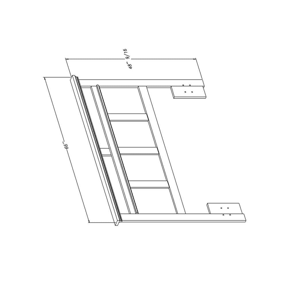 Versa Full/Queen White Laminated Wood Headboard