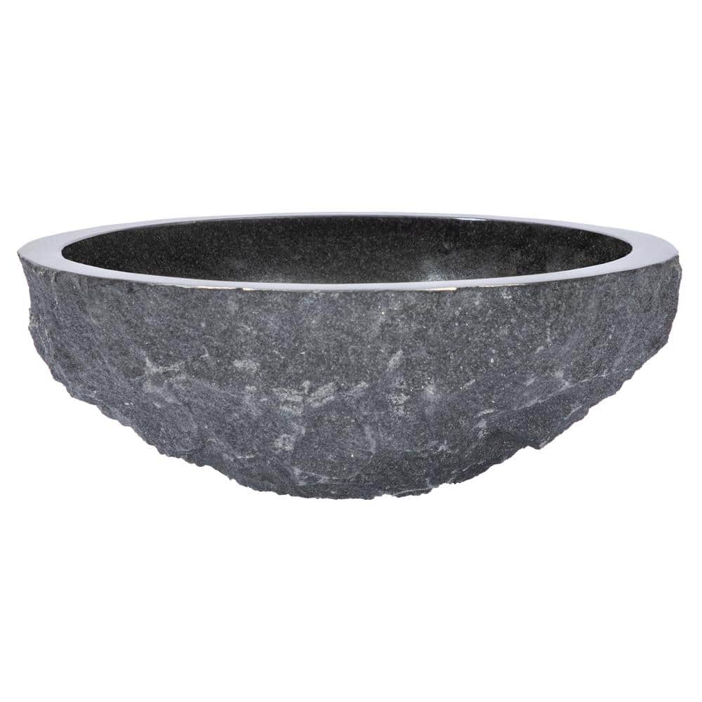 Eden Black and Gray Stone Circular Bathroom Sink