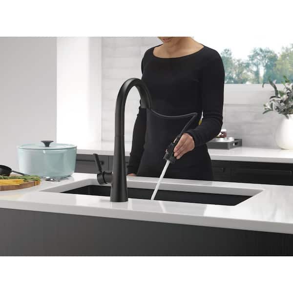 Monrovia Single-Handle Pull Down Sprayer Kitchen Faucet in Matte Black
