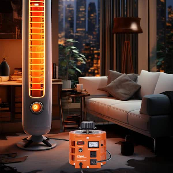 2000VA Auto Variable Voltage Transformer 15.3 Amp AC Voltage Regulator Power Supply 4 Extra Fuses Thermal Control Switch