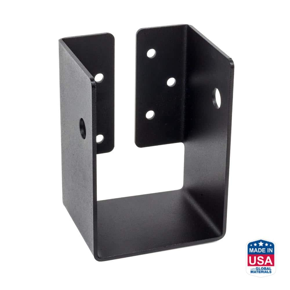 Simpson Strong-Tie Outdoor Accents ZMAX, Black Concealed-Flange Heavy Joist  Hanger for 4x6 Nominal Lumber APHH46 - The Home Depot