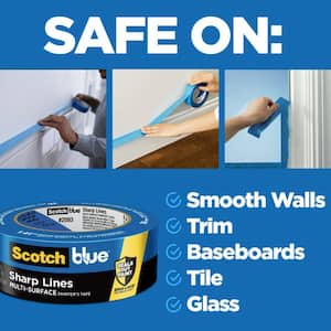 ScotchBlue 1.41 in. x 60 yds. Sharp Lines Multi-Surface Painter's Tape with Edge-Lock (3-Pack) (Case of 8)