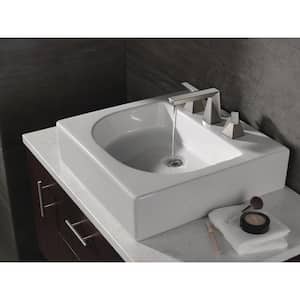 Trillian 8 in. Widespread 2-Handle Bathroom Faucet with Metal Drain Assembly in Stainless