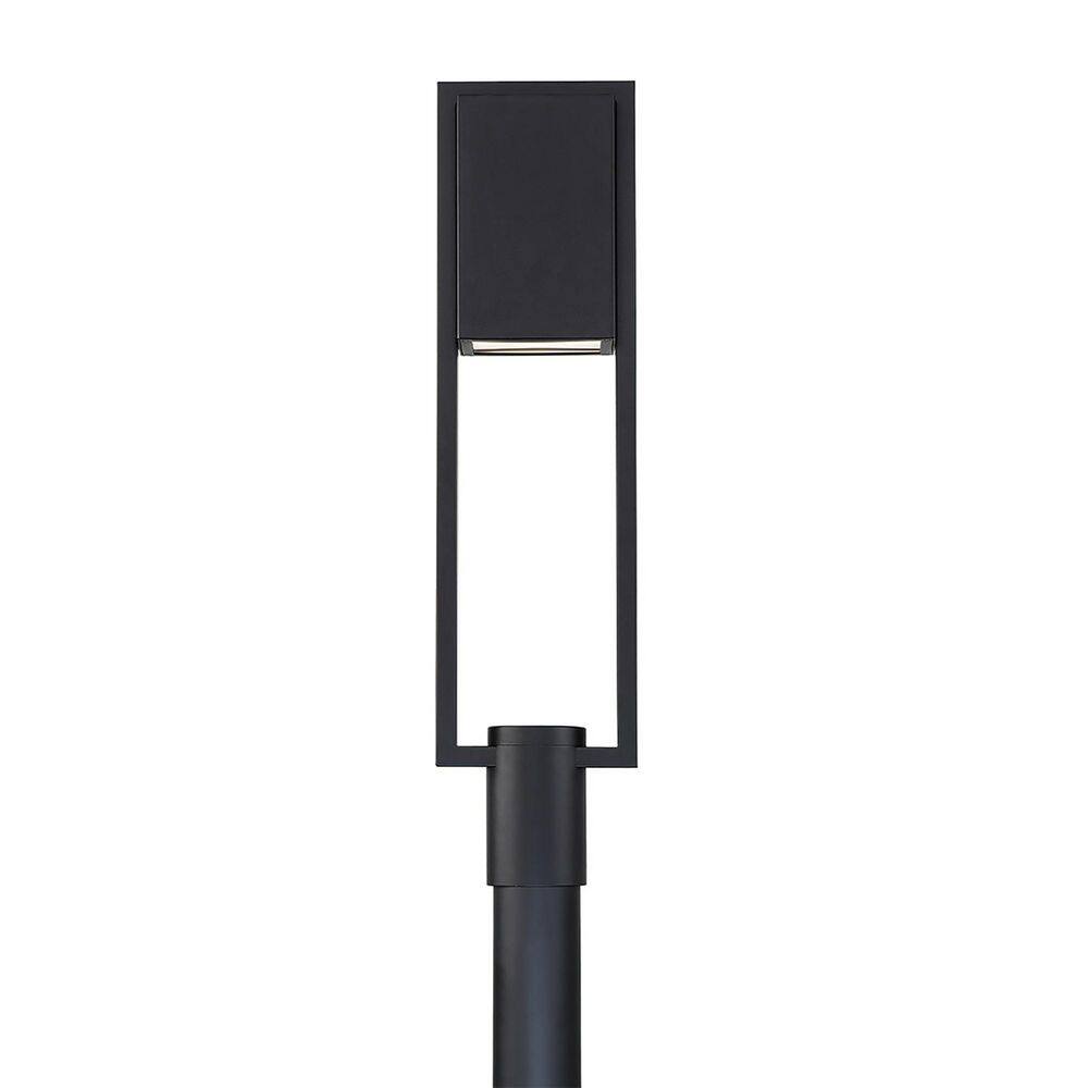 Black Modern LED Outdoor Post Light with 16W Bulb