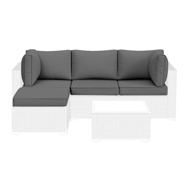 Outdoor 4 in. Cushion Replacement Set for Seats and Backs (Includes 4 Seat Cushions and 4 Back Cushions)