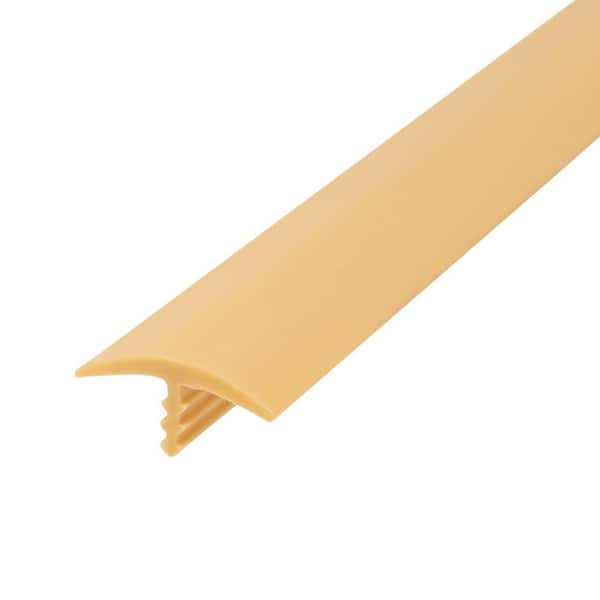 Outwater 13/16 in. Light Tan Flexible Polyethylene Center Barb Hobbyist Pack Bumper Tee Moulding Edging 25 ft. long Coil
