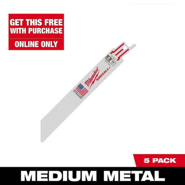 6 in. 18 TPI Medium Metal Cutting SAWZALL Reciprocating Saw Blades (5-Pack)