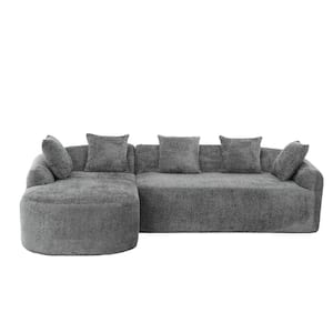 90.5 in. Width Beige Velvet Twin Size Sofa Bed