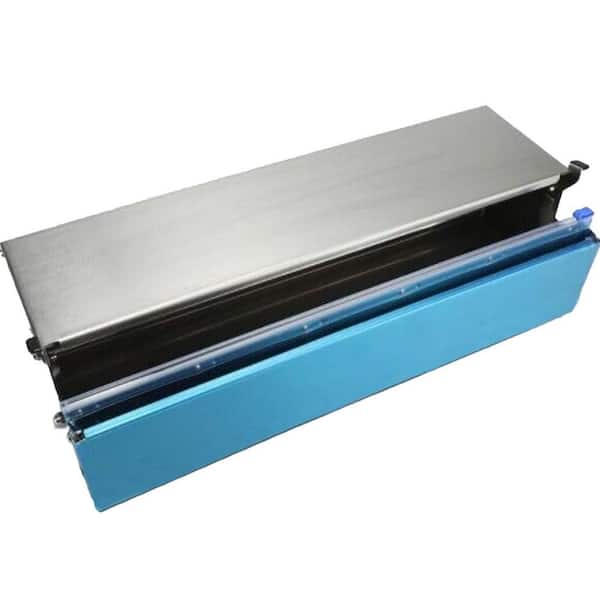 N/A Manual Food Wrap Film Dispenser Stainless Steel Wrapper Machine for 10-18 Cling Film with Folding Plates Design