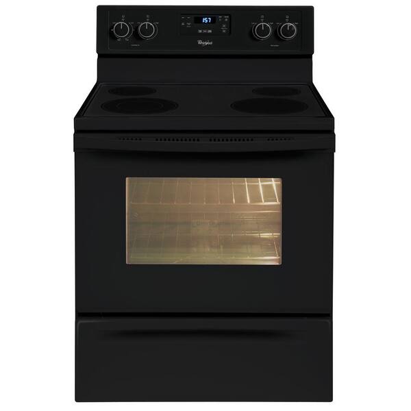 Whirlpool 4.8 cu. ft. Electric Range with Self-Cleaning Oven in Black