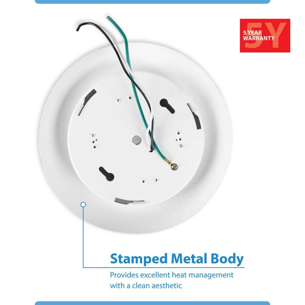 White Round Steel LED Indoor/Outdoor Downlight