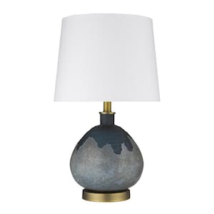 22.25 in. Brass Standard Light Bulb Bedside Table Lamp
