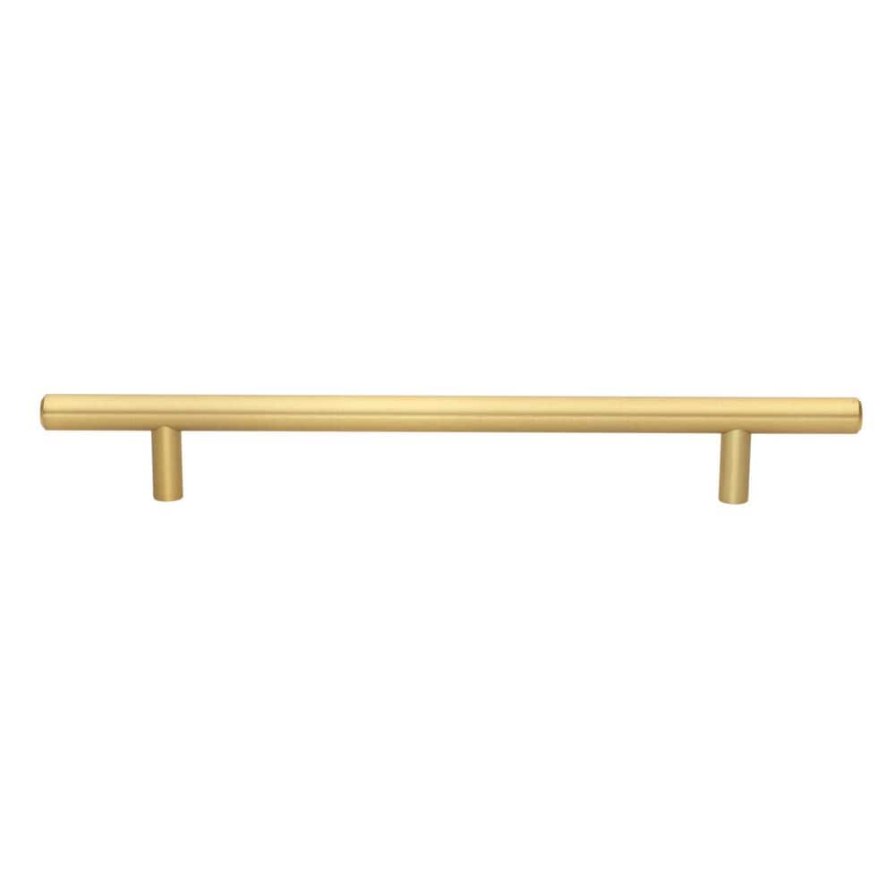 Satin Gold Modern Bar Pull with Mounting Hardware