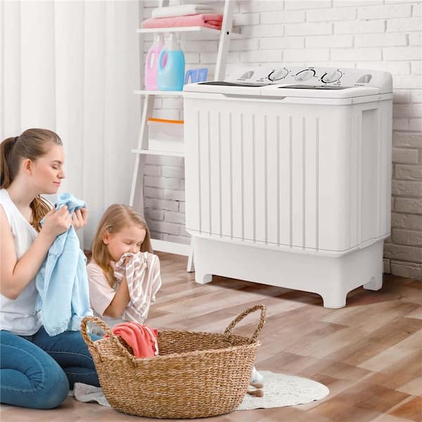 Costway 1.8 cu. ft. Top Load Washer Portable Washing Machine in
