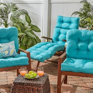 teal colored outdoor cushions