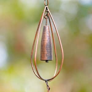 76 Inch Long Antique Bronze Rain Chain with Bells