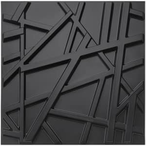 Black 3D Abstract Wall Panels for Wall Interior Wall Decoration (12 Pieces)
