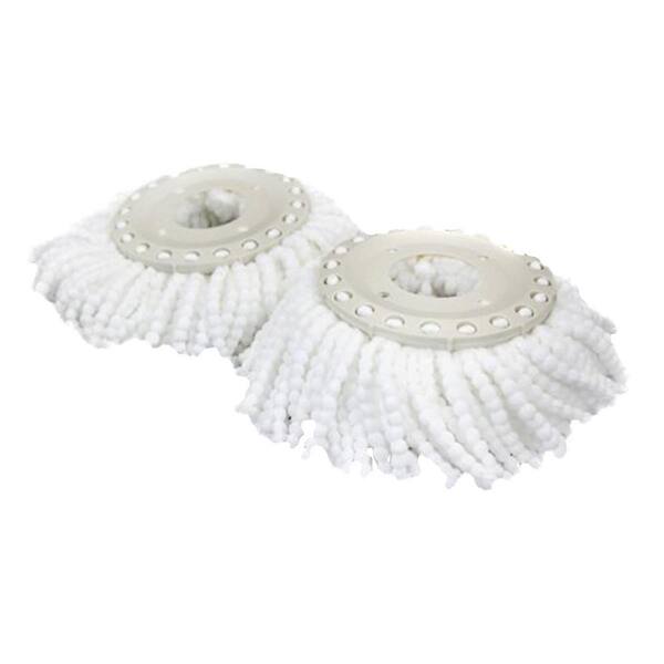 Costway Plastic Replacement Dust Mop Micro Head Spin Mop(2-Pieces)