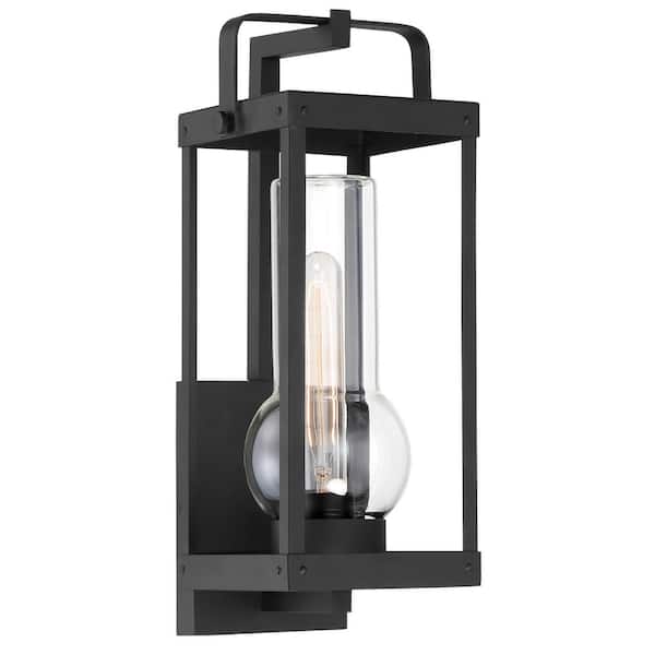 Minka Lavery Sullivans Landing 1-Light Sand Black Outdoor Wall Lantern