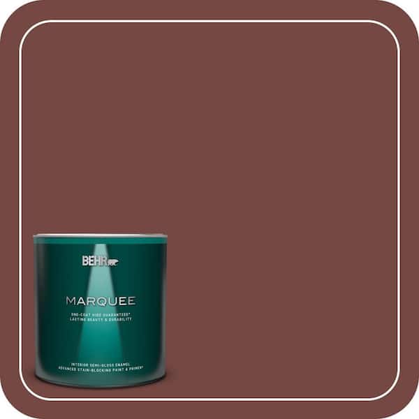 BEHR MARQUEE 1 qt. #160F-7 Burnished Mahogany Semi-Gloss Enamel Interior Paint & Primer