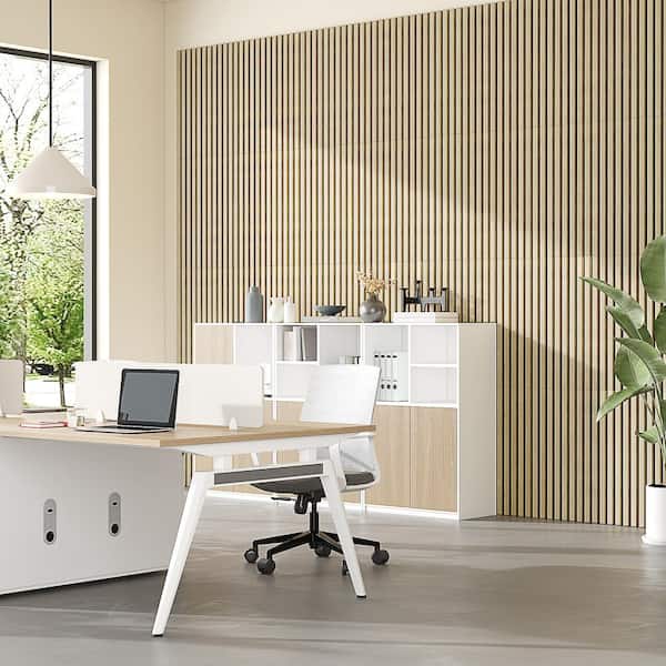 Lirago 23.6 in. x 23.6 in. Light Brown Wood Soundproofing Wall