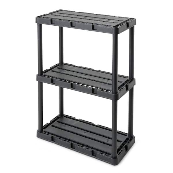 Knect A Shelf Light Duty Fixed Storage 3 Shelf Decorative Wall Shelf Unit