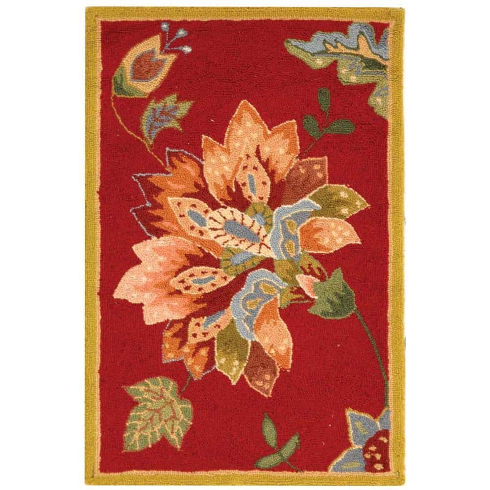 Chelsea Red Doormat 2 ft. x 3 ft. Floral Area Rug price history on PriceWatchPro