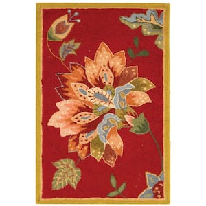Chelsea Red 2 ft. x 3 ft. Floral Area Rug