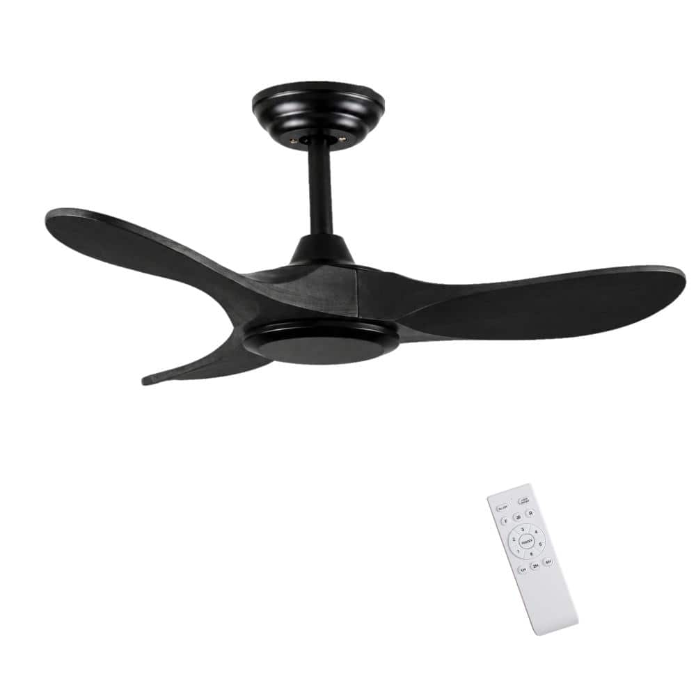 36 in. Indoor Downrod Farmhouse Black Ceiling Fan with Reversible DC Motor and Remote Control price history on PriceWatchPro