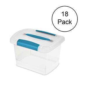 2.0 GA Small Nesting ShowOffs Clear File Storage Box w/ Latches (18 Pack)