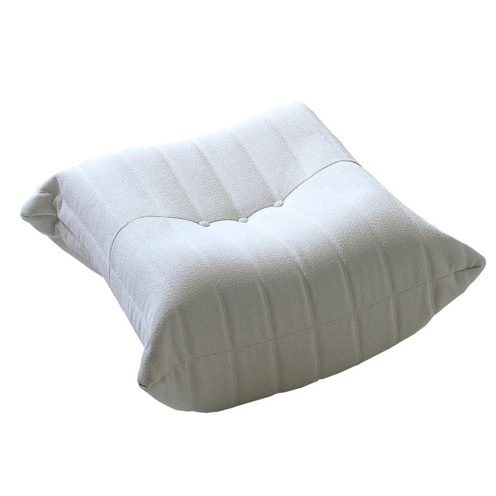 Magic Home 34.25 in. Teddy Velvet Rectangle Bean Bag Lazy Sofa Ottoman