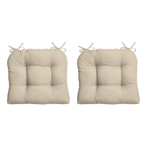 ARDEN 20 in. x 18 in. Rectangle Outdoor Seat Cushion in Tan Leala (2-Pack)