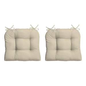 20 in. x 18 in. Rectangle Outdoor Seat Cushion in Tan Leala (2-Pack)