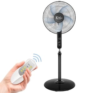 Adjustable 3 Speed Pedestal Stand Fan with Remote Control for Indoor, Living Room, Home Office &amp, College Dorm Use