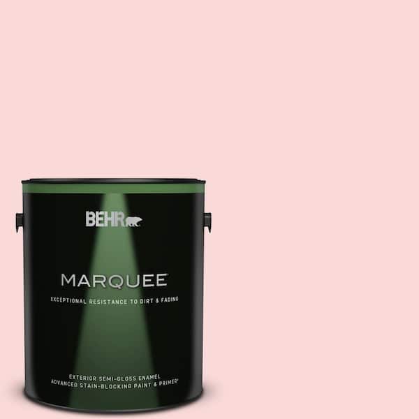 BEHR MARQUEE 1 gal. #140A-2 Coy Pink Semi-Gloss Enamel Exterior Paint & Primer