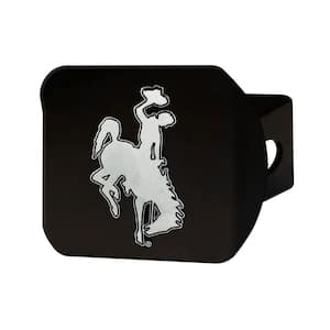 NCAA University of Wyoming Class III Black Hitch Cover with Chrome Emblem
