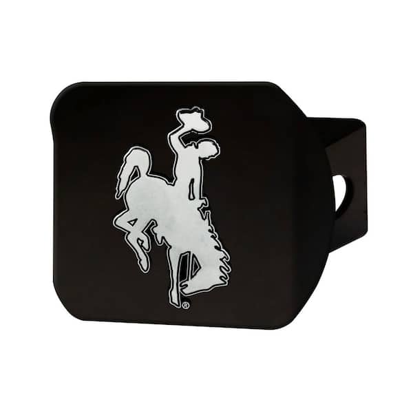 FANMATS NCAA University of Wyoming Class III Black Hitch Cover with Chrome Emblem
