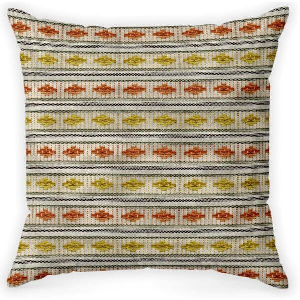 Unbranded 18 in. x 18 in. Woven Multi-Outdoor Recyled Polyester Throw Pillow