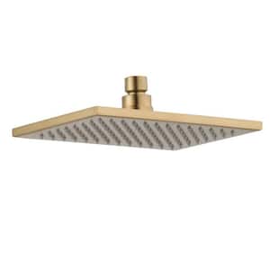 Vero 1-Spray Patterns 2.50 GPM 5.67 in. Wall Mount Fixed Shower Head in Lumicoat Champagne Bronze