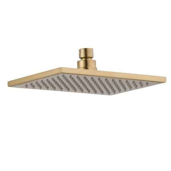 Delta Vero Gold 1-Spray Patterns 2.50 GPM 5.67 in. Wall Mount Fixed Shower Head in Lumicoat Champagne Bronze