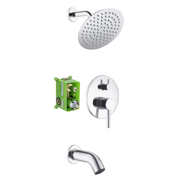 SUMERAIN 1-Handle 1-Spray Tub and Shower Faucet 1.8 GPM in Chrome (Valve Included)