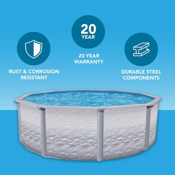 Liberty 18 ft. Round 52 in. deep Hard Sided Starter Pool Package