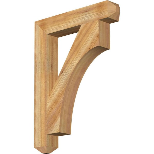 Ekena Millwork 4 in. x 32 in. x 24 in. Western Red Cedar Westlake Craftsman Rough Sawn Bracket