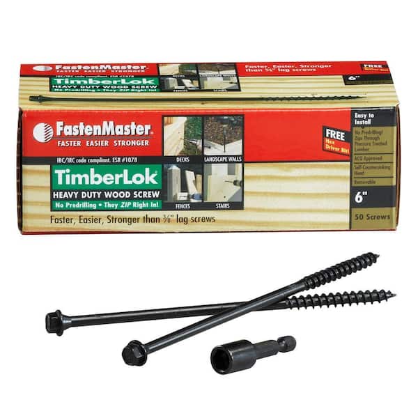 250 Count for sale online FastenMaster Timberlok 6 inch Wood Screw