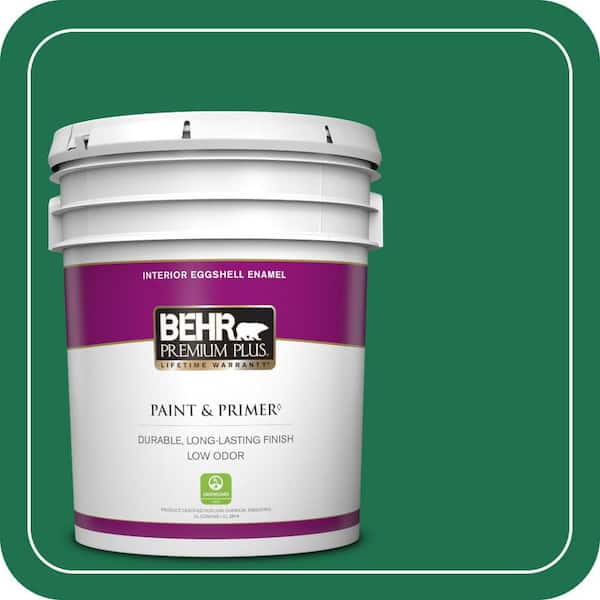BEHR PREMIUM PLUS 5 gal. #470B-7 Climbing Ivy Eggshell Enamel Low Odor Interior Paint & Primer