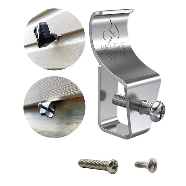 Angel Sar Vinyl Siding Hooks for Horizontal Vinyl Siding with Gaps Mount Home Security Camera (18-Pack)