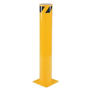 42 in. x 6.5 in. Yellow Steel Pipe Safety Bollard